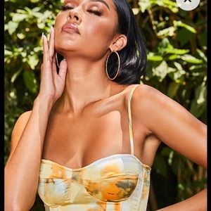 Pretty Little Thing Tie Dye Corset top